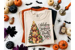 Holiday Doodle Kisses Christmas PNG Tee Product Image 2