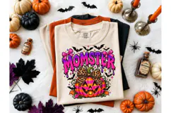 Momster Halloween Pumpkin PNG Tee Product Image 2