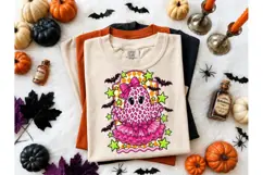 Pink Ghost Ballerina Halloween PNG Tee Product Image 2