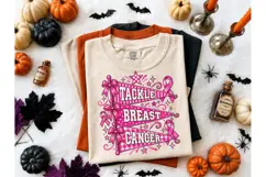 Tackle Breast Cancer PNG Pennant Tee Product Image 1