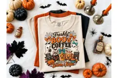 Freshly Boo'd Coffee Halloween PNG Tee Product Image 2