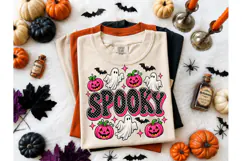 Spooky Halloween Pink Pumpkin PNG Tee Product Image 1