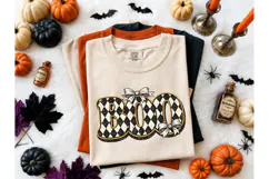 BOO Halloween Checkered PNG Tee Design Product Image 1