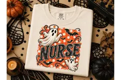 Halloween Nurse Ghost PNG Shirt Design Product Image 2