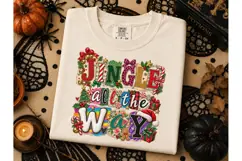 Jingle All The Way Christmas PNG Tee Product Image 3