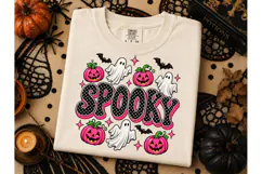 Spooky Halloween Pink Pumpkin PNG Tee Product Image 2