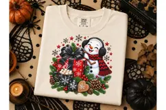 Christmas Snowman Hot Cocoa PNG Tee Product Image 1