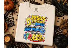 Jesus Reversed Curse UNO PNG Shirt Product Image 2