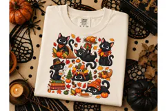 Thanksgiving Black Cat PNG Shirt Design Product Image 3