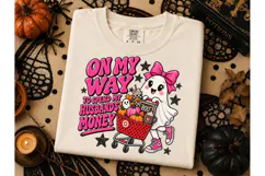 Ghost Shopping Funny Halloween PNG Tee Product Image 2