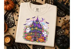 Halloween Haunted House PNG Tee Design Product Image 2