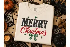 Merry Christmas Bow PNG Shirt Design Product Image 3