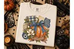 Fall Pumpkin Bow Autumn PNG Shirt Design Product Image 2