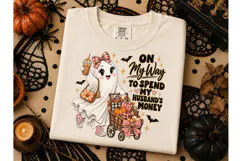 Ghost Shopping Halloween PNG Shirt Desig Product Image 3