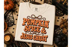 Pumpkin Spice Jesus Christ PNG Tee Product Image 1