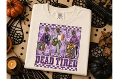 Dead Tired Skeleton Mom PNG Shirt Design Product Image 2