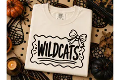 Wildcats Bow Halloween PNG Shirt Design Product Image 2