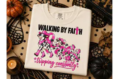 Walking By Faith Cow PNG Shirt Design Product Image 2