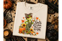 Fall Frog God's Plan PNG Shirt Design Product Image 3