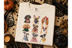 Cute Dog Breeds Collage PNG Shirt Design Product Image 2