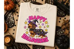 Happy Halloweenie Dachshund PNG Tee Product Image 2