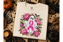 Ghost Breast Cancer Awareness PNG Tee Product Image 2