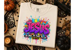 Jesus Graffiti Splash PNG Shirt Design Product Image 2