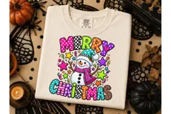 Merry Christmas Snowman PNG Shirt Design Product Image 2