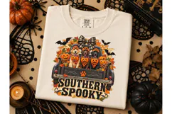 Southern Spooky Halloween Dogs PNG Tee Product Image 3