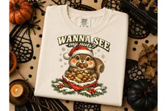 Wanna See My Nuts Squirrel Christmas PNG Product Image 2