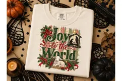 Joy To The World Christmas PNG Tee Product Image 2