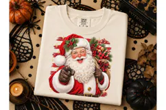Vintage Santa Claus Christmas PNG Tee Product Image 1