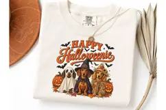 Happy Halloweenie Dachshund PNG Tee Product Image 3