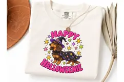 Happy Halloweenie Dachshund PNG Tee Product Image 3