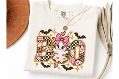 Cute Ghost Boo Halloween PNG Shirt Desig Product Image 3