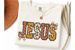 Jesus Polka Dot Bow PNG Sublimation Tee Product Image 3