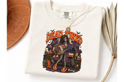 Dead Tired Halloween Skeleton PNG Tee Product Image 1