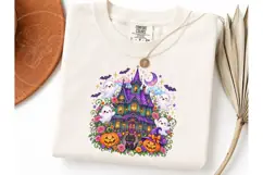 Halloween Haunted House PNG Tee Design Product Image 3