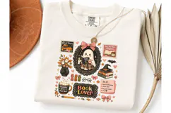 Book Lover Ghost Halloween PNG Tee Product Image 3