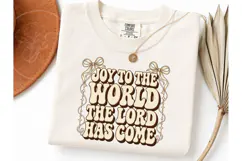 Joy To The World Christmas PNG Tee Product Image 3