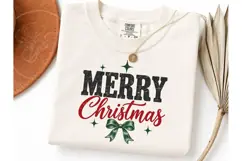 Merry Christmas Bow PNG Shirt Design Product Image 1