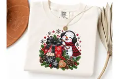 Christmas Snowman Hot Cocoa PNG Tee Product Image 3
