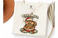 Wanna See My Nuts Squirrel Christmas PNG Product Image 3