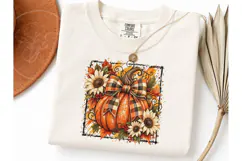 Fall Pumpkin Sunflower PNG Sublimation T Product Image 1