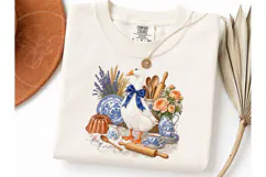 Cottage Goose Baking PNG Sublimation Tee Product Image 1
