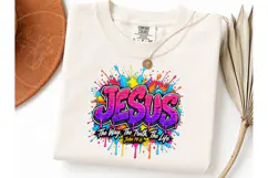 Jesus Graffiti Splash PNG Shirt Design Product Image 3