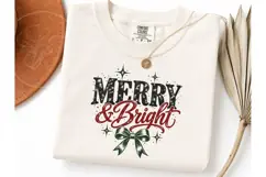 Merry & Bright Christmas Halloween PNG T Product Image 3