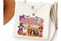 Halloween Doodle Dogs PNG Shirt Design Product Image 3