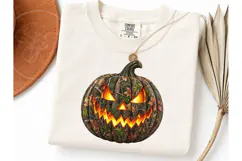 Camo Jack-O-Lantern Halloween PNG Tee Product Image 1