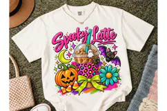 Spooky Latte Halloween PNG Shirt Design Product Image 2